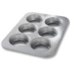 USA Pan Mini Round Cake and Cinnamon Roll Pan, 6 Well, Nonstick & Quick Release Coating, Made in the USA from Aluminized Steel, 15-3/4 by 11 Mini Cake & Cinnamon Roll Pan 44 81UOBYtJqnL 1