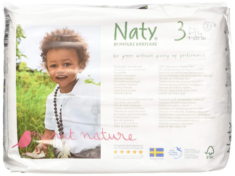 Naty By Nature Babycare EcoFriendly Premium Disposable Diapers For