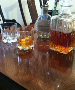 Italian Made Circleware Excalibur 5pc Whiskey Decanter Set Includes (1) 35oz. Decanter,(4) 10.5oz 16 81UQV3zZ3kL