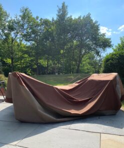 Duck Covers Ultimate Waterproof Square Patio Table & Chair Set Cover, 90 Inch 92"W x 92"D x 32"H 50 81UQbA3QGXL