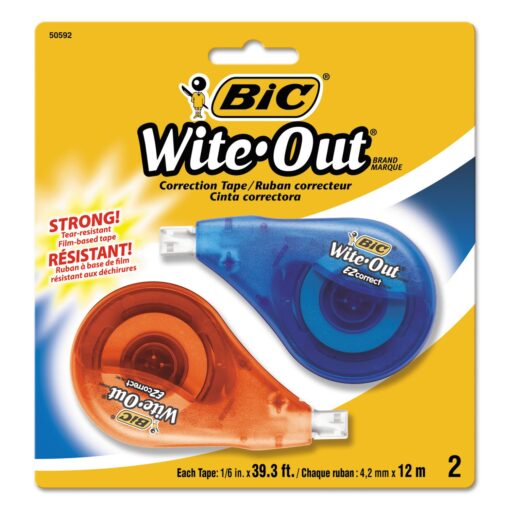 BIC Wite-Out EZ Correct Correction Tape, 2-Count 2 Count (Pack of 1)