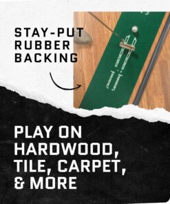 SKLZ ACCELERATOR PRO - Indoor Golf Putting Mat with Auto-Ball Return & Behind-the-Hole Ball Collector - Putter Alignment Guides at 3, 5 & 7 Feet - Rubber-Backed Mat Provides Multi-Surface Stability 26 81URNphAmL 3