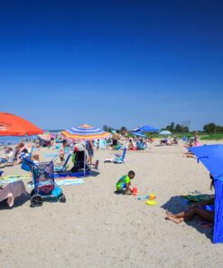 Sport-Brella Super-Brella SPF 50+ Sun and Rain Canopy Umbrella for Camping, Beach and Sports Events (8-Foot, Blue) 39 81USy XnZsL
