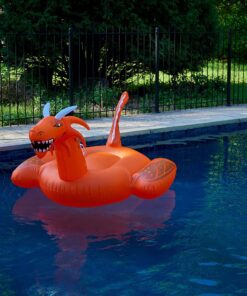 Aqua Oversized 8 Foot, Scorch The Dragon, 4 Mode, 16-Color LED Light-Up, Ride On, Inflatable Pool Float Lounge 6 81UWgfHfUVL