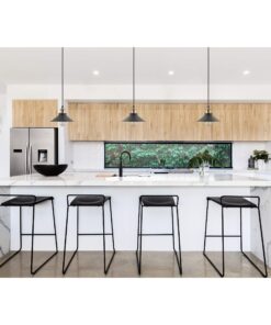 Linea di Liara Andante Black and Gold Farmhouse Pendant Lighting for Kitchen Island Industrial Hanging Light Fixtures Matte Black Pendant Light for Kitchen Sink, UL Listed Fixture Only Antique Brass 17 81UXEDlx0gL