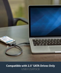 StarTech.com USB 3.1 to 2.5" SATA Hard Drive Adapter - USB 3.1 Gen 2 10Gbps with UASP External HDD/SSD Storage Converter (USB312SAT3CB) USB 3.1 | 2.5" 26 81UYPuCeK8L
