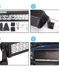 Led Light Bar, Senlips 2X 8 36W Flood Beam Offroad Light Bar Fog Light IP 67 Waterproof for Off-Road Vehicle, ATV, SUV, UTV, 4WD, Jeep, Boat- Black 18 13 81UZjYDDJHL