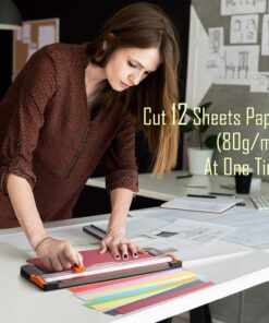 Firbon A4 Paper Cutter 12 Inch Titanium Paper Trimmer Scrapbooking Tool with Automatic Security Safeguard and Side Ruler for Craft Paper, Coupon, Label and Cardstock (Black) 1-black 28 81Ub0jaeGJL