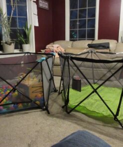 Summer Infant Pop ‘n Play Portable Playard, Green - Lightweight Play Pen for Indoor and Outdoor Use - Portable Playard with Fast, Easy and Compact Fold 62 81UchqV5cWL