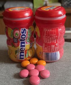 Mentos Sugar-Free Chewing Gum, Tropical, Red Fruit and Lime, 50 Piece Bottle (Pack of 4 Bottles) 50 Count (Pack of 4) 17 81Ud9mbRWXL