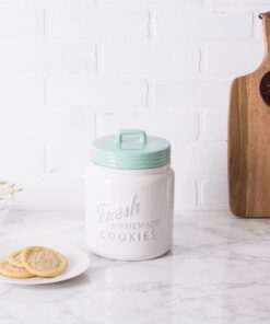 DII Kitchen Accessories Collection Ceramics, Cookie Jar, Aqua 23 81UdDn5BnDL