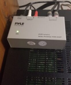 Pyle Phono Turntable Preamp - Mini Electronic Audio Stereo Phonograph Preamplifier with RCA Input, RCA Output & Low Noise Operation Powered by 12 Volt DC Adapter (PP444),Gray Basic model 33 81UdMt8xqOL 3