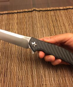 Zero Tolerance 0452CF; Pocket Knife with 4.1” Dual-Finished S35VN Steel Blade, Carbon Fiber Front and Titanium Back Handle Scales, KVT Ball-Bearing Opening, Frame Lock, Deep-Carry Pocketclip; 4.6 OZ.,Large 80 81UeGB7GGWL