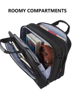 KROSER Laptop Bag Premium Laptop Briefcase Fits Up to 17.3 Inch Laptop Expandable Water-Repellent Shoulder Messenger Bag Computer Bag with RFID Pockets for Travel/Business/Men/Women-Black 18 81UfZz4dtBL