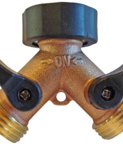 The World’s Best 2-Way Garden Hose Y Connector with Shut-Off Valves