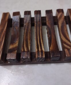 Magift Piece Home Bathroom Soap Case, Sink Deck Bathtub Shower Dish, Rectangular, Hand Craft, Natural Wooden Holder for Sponges, Scrubber, 2 Count(Pack of 1), Brown 2 Pack Brown 40 81UgGLPdM0L