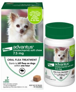 Advantus (Imidacloprid) Chewable Flea Treatment for Small Dogs, 7 Count, 4-22 Pounds 12 81UgXvdVUvL