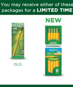 Ticonderoga My First Wood-Cased Pencils, Pre-Sharpened, 2 HB, Yellow, 12 Count Writing Instrument 12 Pack 21 81UiB5jxryL