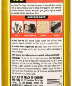 Alternative view of Goo Gone Pro Power Adhesive Remover - 8 Ounce - Use on Silicone, Caulk, Contractor's Adhesive, Tar, Adhesive, Grease, Gum, Decals 8 Fl Oz (Pack of 1)
