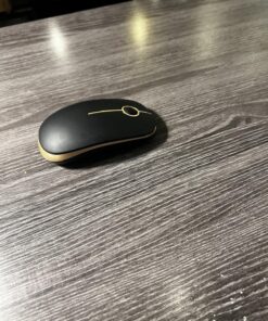 VssoPlor Wireless Mouse, 2.4G Slim Portable Computer Mice with Nano Receiver for Notebook, PC, Laptop, Computer (Black and Gold) Black and Gold 33 81UkZdQsUYL