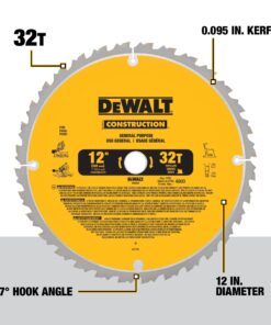 DEWALT 12-Inch Miter Saw Blade, Crosscutting, Tungsten Carbide, 80-Tooth, 2-Pack (DW3128P5) Saw Blade 2 Pack, 12 In., 80 T 15 81UlL9fHhNL