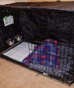 MidWest Homes for Pets Dog Crate Cover, Privacy Dog Crate Cover Fits MidWest Dog Crates, Machine Wash & Dry, Black, 48-Inch 37 81Um4YIuz5L