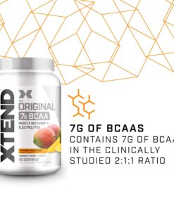 XTEND Original BCAA Powder Mango Madness | Sugar Free Post Workout Muscle Recovery Drink with Amino Acids | 7g BCAAs for Men & Women | 90 Servings 90 Servings (Pack of 1) 10 81UmBLCNarL