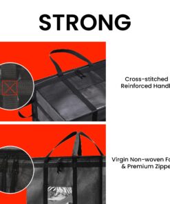 NZ home 3XL Insulated Cooler Bag and Food Warmer for Food Delivery & Grocery Shopping with Zippered Top, Black (1 pack) 3X-Large 1 25 81UmqBkxWpL 2