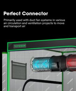 VIVOSUN 6 Inch 25 Feet Non-Insulated Flex Air Aluminum Ducting Dryer Vent Hose for HVAC Ventilation w/Two 6 Inch Stainless Steel Clamps 6" x 25FT Silver 19 81UnqsB04RL 1