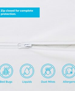 Linenspa Box Spring Encasement King, Complete Protection with Zipper, Waterproof Box Spring Protector King, White 10" Depth 10 81Uot2XfIaL 1