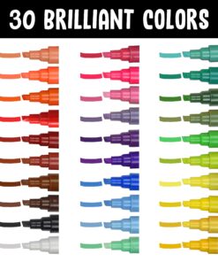Alternative view of Positive Art Liquid Chalk Markers 30 Colors Window Markers, Bright Colors, Painting and Drawing For Kids and Adults, Washable Window and Board Art For Bistros, Bars - Reversible Tip