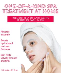 Hada Labo Tokyo Anti-Aging Facial Sheet Mask, with Super Hyaluronic Acid, Collagen, Soy Peptides & Vitamin E, Spa Face Mask Reduces Fine Lines & Wrinkles, Firms & Hydrates, 4 ct 17 81UvWMaUQqL