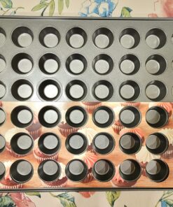 Wilton Perfect Results Non-Stick Mega Mini Muffin Pan & Mini Cupcake Pan, 48-Cup Pan, Steel Mega - Mini 48-Cup Muffin Baking Pan 39 81UzOoUsRVL