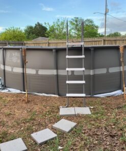 Intex 18ft X 52in Ultra Frame Pool Set with Sand Filter Pump, Ladder, Ground Cloth & Pool Cover 34 81V1ApqlRFL