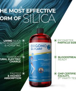 Orgono Siliplant | Vegan Collagen Booster | Supports Healthy Collagen and Elastin Production for Joint & Bone Support, Glowing Skin, Strong Hair & Nails. 33.85 Fl Oz (Pack of 1) 18 81V1ia1h2sL 1