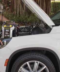 STANLEY J5C09 Portable Power Station Jump Starter 1000 Peak Amp Battery Booster, 120 PSI Air Compressor, USB Port, Battery Clamps 1,000 Peak Amps 46 81V2U3PeV5S