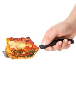 OXO Good Grips Stainless Steel Cut and Serve Turner, Black Stainless Steel Turner 31 81V4DjLi L