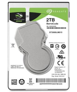 Seagate BarraCuda 2TB Internal Hard Drive HDD – 2.5 Inch SATA 6 Gb/s 5400 RPM 128MB Cache for PC Laptop (ST2000LM015) BarraCuda 2.5-Inch Standard Packaging 47 81V5CTSGdUL