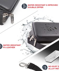 Quiver Time Black Quiver Card Carrying Case - Playing Card Case Holder for Trading Cards, MTG Card Storage Bag Deck Box Card Case (+Wrist & Shoulder Strap, Dividers + 100 Apollo Card Sleeves) 27 81V5HRekb9L