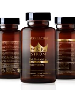 WICK & STRÖM Hair Loss Vitamins - 2 Month Supply - DHT Blocker Support- With Saw Palmetto Hair Growth Support Rich in Biotin - (Wick & Strom Hair Loss Products for Men and Women) 25 81V6775iejL
