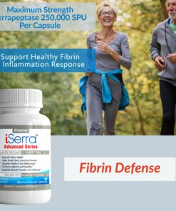 iSerra 250,000 SPU Serrapeptase Enzyme - 90 Maximum Strength Capsules - Up to 12x More Potent Than Other Serrapaptase - Delayed Release Technology-High Potency Non-GMO, Gluten Free, Vegan (Pack of 1) 90 Count (Pack of 1) 16 81V6MgoXzuL