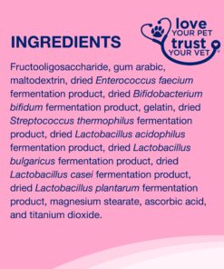 Nutramax Proviable Digestive Health Supplement Multi-Strain Probiotics and Prebiotics for Cats and Dogs - with 7 Strains of Bacteria, 80 Capsules 80 Count 30 81V79MKadYL