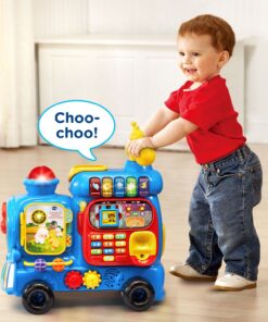 VTech Sit-to-Stand Ultimate Alphabet Train, Blue Standard Packaging 37 81VARF83sL