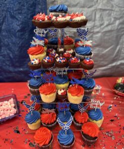 YestBuy 4 Tier Acrylic Cupcake Stand, Premium Cupcake Holder, Acrylic Cupcake Tower Display Cady Bar Party Décor – Display for Pastry(4.7" Between 2 Layers)… 4 Tier Square (4.7" between 2 layers) Clear 32 81VBQSB5AnL