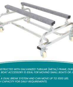 ECOTRIC Watercraft PWC Dolly Boat Jet Ski Stand Storage Trailer Watercraft Cart Watercraft Dolly PWC Dock Slipway Cart Adjustable Bunks W/ 4 Casters and 2 Brakes 1000lb Capacity 38 81VCgunGqWL