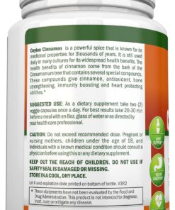 NutriONN Organic Ceylon Cinnamon - 1200mg - 120 Capsules - True Cinnamon - Powerful Antioxidant - Supports Immune Health & Heart Health - Joint & Bone Health Support 10 81VCq1cQCLL