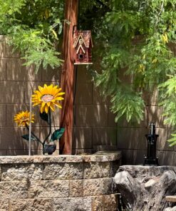 Gray Bunny 2 Pack Outdoor Plant Hanger Hook, 6” Hand Forged Straight Iron Wall Hooks for Bird Feeders, Lanterns, Wind Chimes, Patio Decor - Black 25 81VELVDObEL