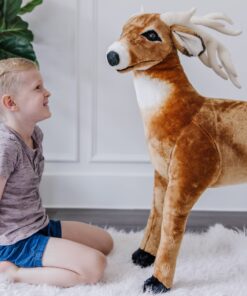 Melissa & Doug Giant Deer - Lifelike Stuffed Animal (over 3 feet long) 23 81VGDJqqB2L 3