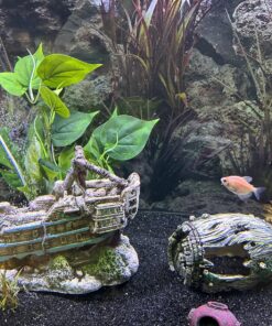 CNZ® Aquarium Fish Tank Green Lifelike Underwater Plastic Plant Aquatic Water Grass Decor (Large, 13-inch) Large, 13-inch 22 81VHMZorsL