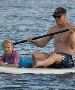 SereneLife Inflatable Stand Up Paddle Board (6 Inches Thick) with Premium SUP Accessories & Carry Bag | Wide Stance, Bottom Fin for Paddling, Surf Control, Non-Slip Deck | Youth & Adult Standing Boat Marine Blue 46 81VHUo Gv2L